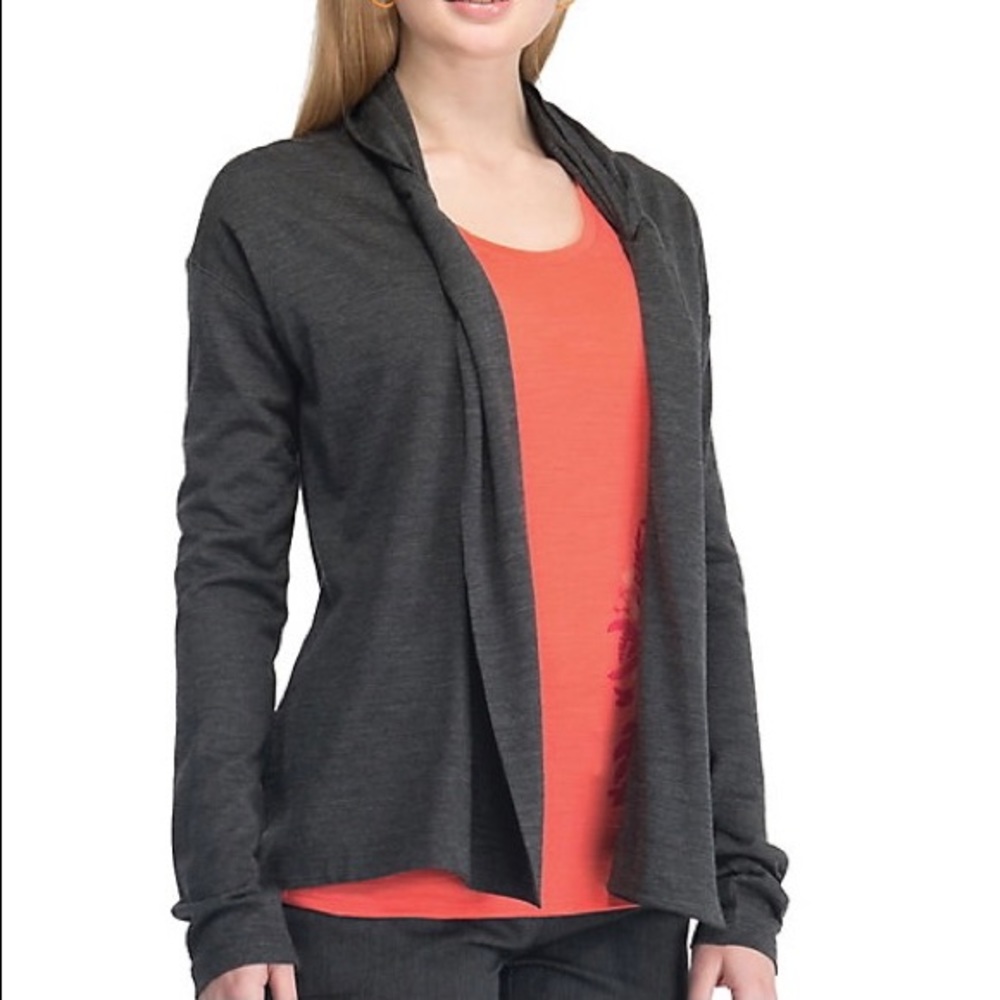 Charcoal Open-Front Women’s Cardigan Sweater - Charcoal